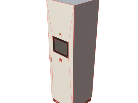 Control cabinet with monitor 3D Model