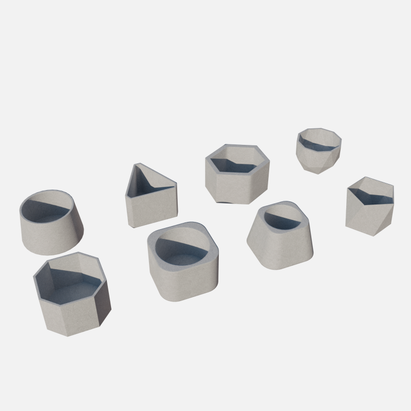 Cement pot 3D मॉडल .c4d .max .obj .3ds .fbx .stl .blend