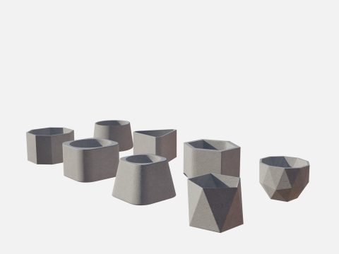 Cement pot 3D मॉडल