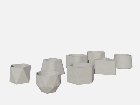 Zementtopf 3D Modell