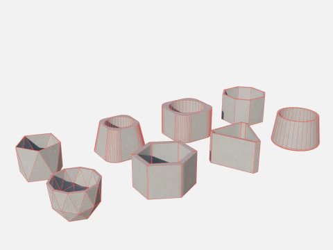 Zementtopf 3D Modell