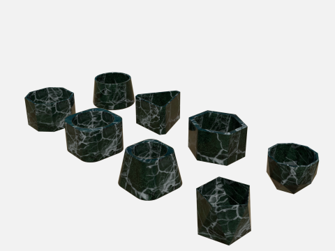 Cement Marble pot 3D Модель