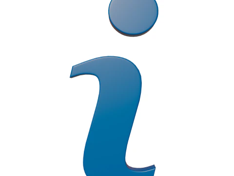 Znak informacyjny Model 3D