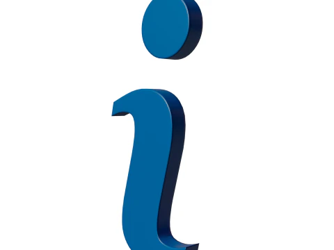 Znak informacyjny Model 3D