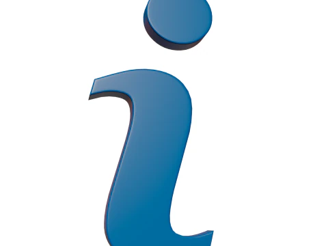 Znak informacyjny Model 3D