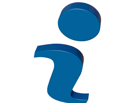 Znak informacyjny Model 3D