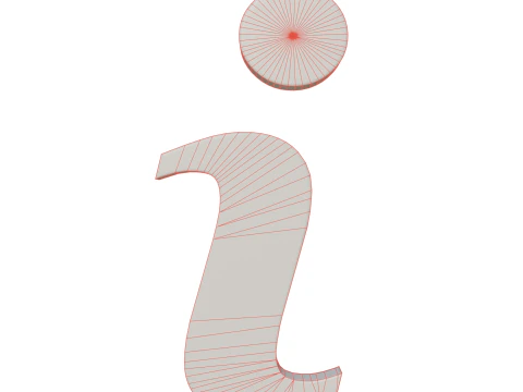 Znak informacyjny Model 3D