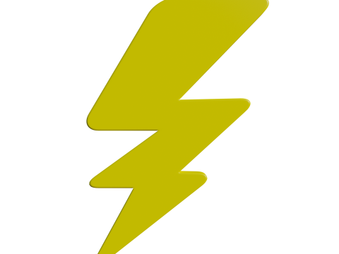 Electricity symbol Model 3D
