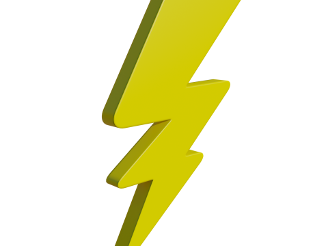 Electricity symbol 3D Model