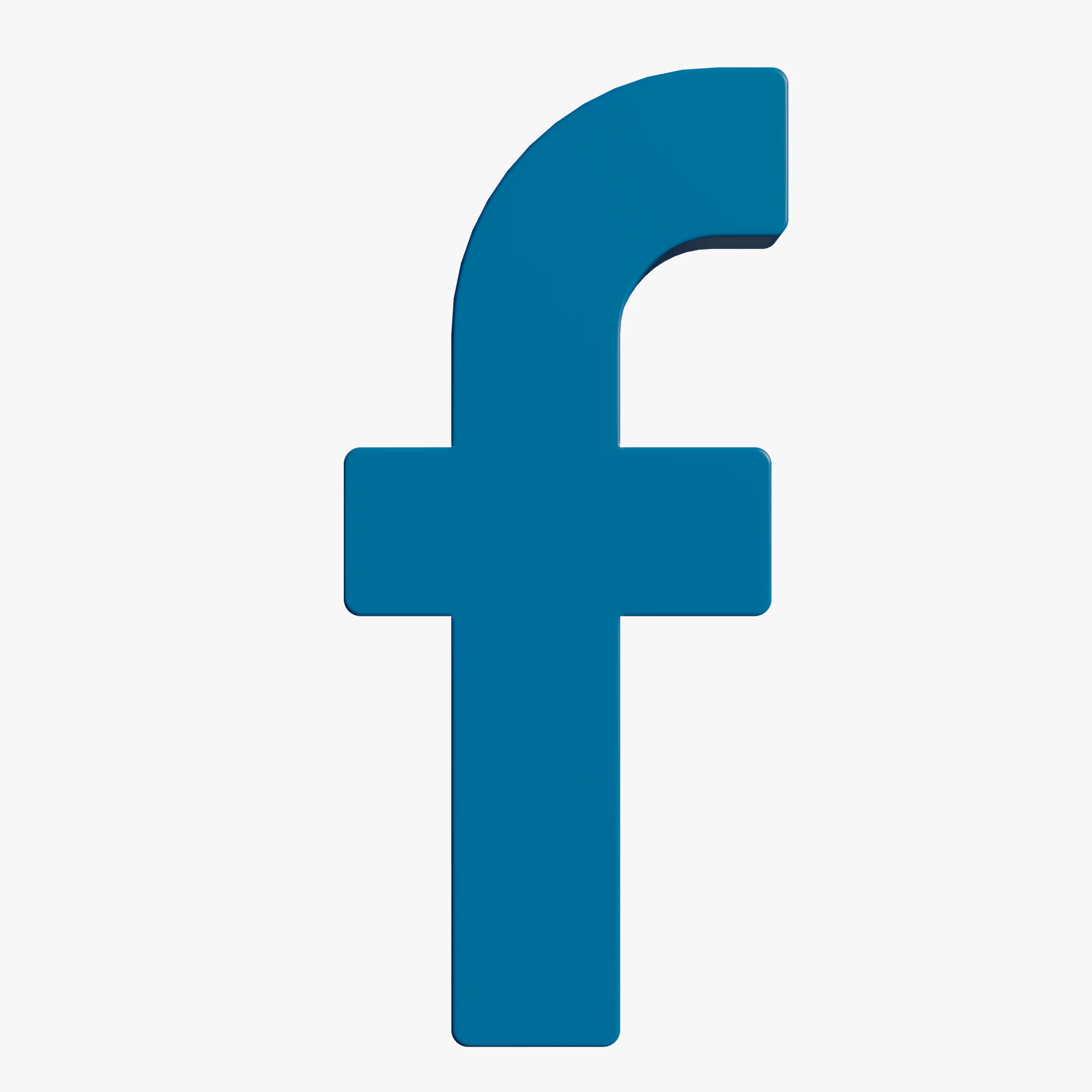 Facebook symbol 3D Model .c4d .max .obj .3ds .fbx .stl .blend 