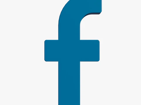 Symbol Facebooka Model 3D