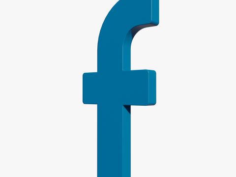 Facebook symbol 3D Модель