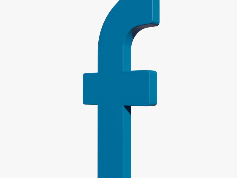 Facebook symbol 3D Model