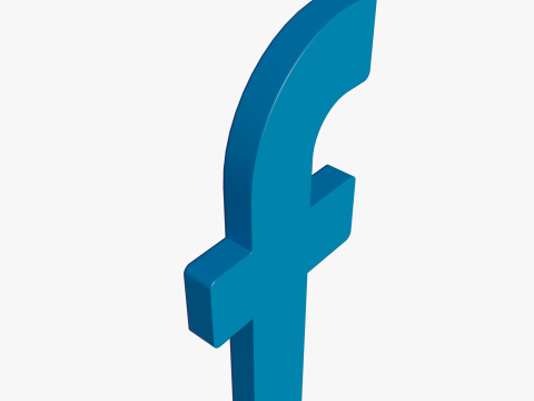 Facebook symbol 3D Модель
