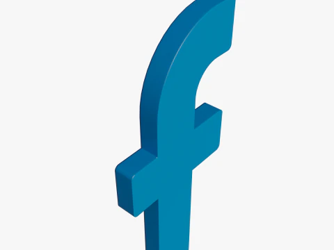 Facebook symbol 3D Model