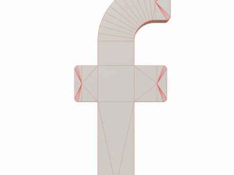 Facebook symbol 3D Model
