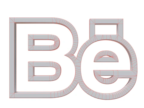 Behance symbol 3D Model
