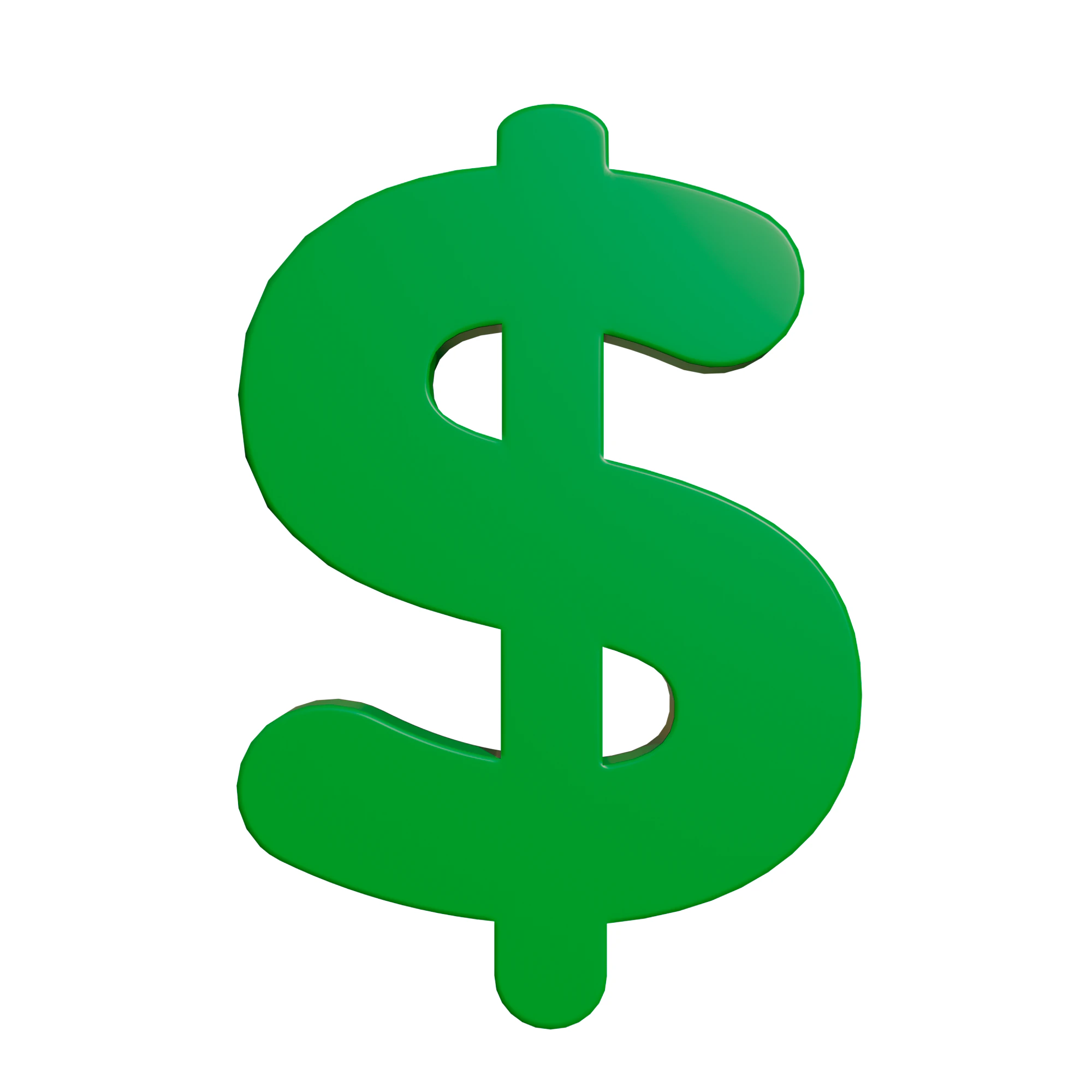 Dollar symbol 3D Model .c4d .max .obj .3ds .fbx .stl .blend