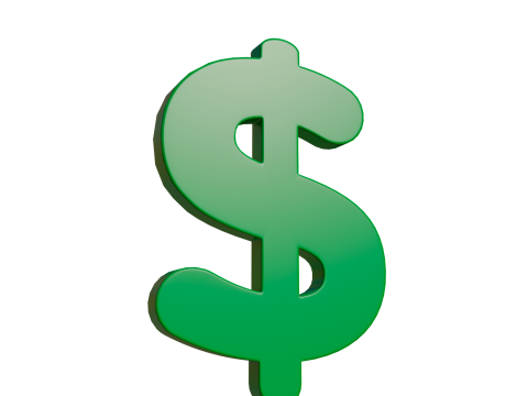 Dollar symbol 3D Model