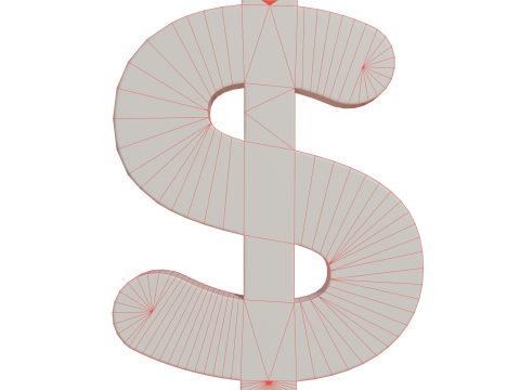 Dollar symbol 3D Model