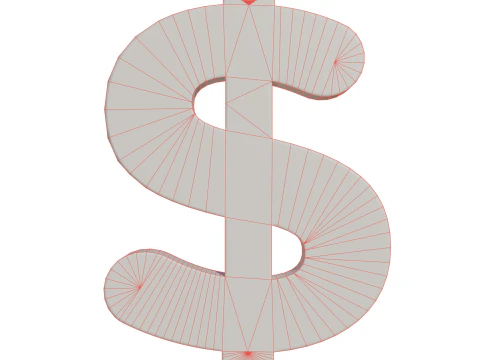 Dollar symbol 3D Model
