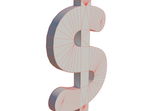 Dollar symbol 3D Model