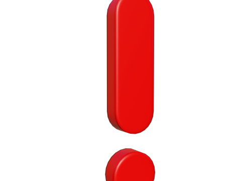 Exclamation mark 3D मॉडल