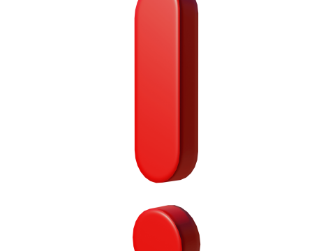 Exclamation mark 3D मॉडल