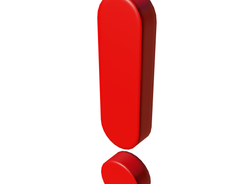 Exclamation mark 3D मॉडल
