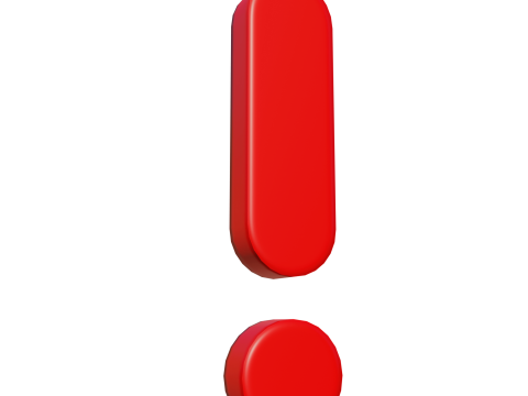 Exclamation mark 3D मॉडल