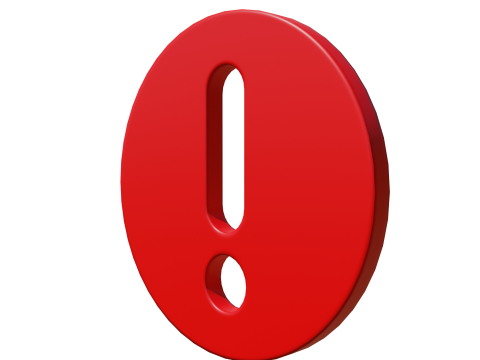 Exclamation mark version 2 3D Model