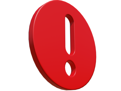 Exclamation mark version 2 3D Model