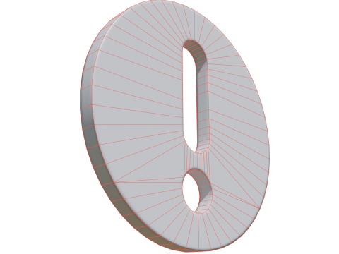 Exclamation mark version 2 3D Model