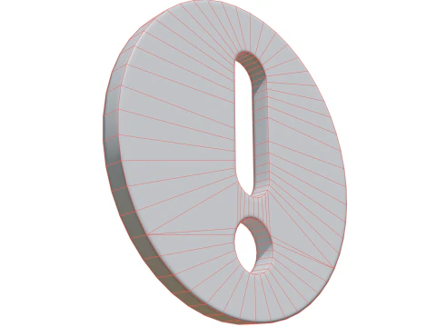 Exclamation mark version 2 3D Model