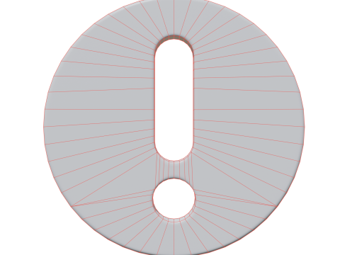 Exclamation mark version 2 3D Model