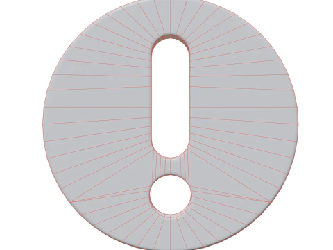 Exclamation mark version 2 3D Model