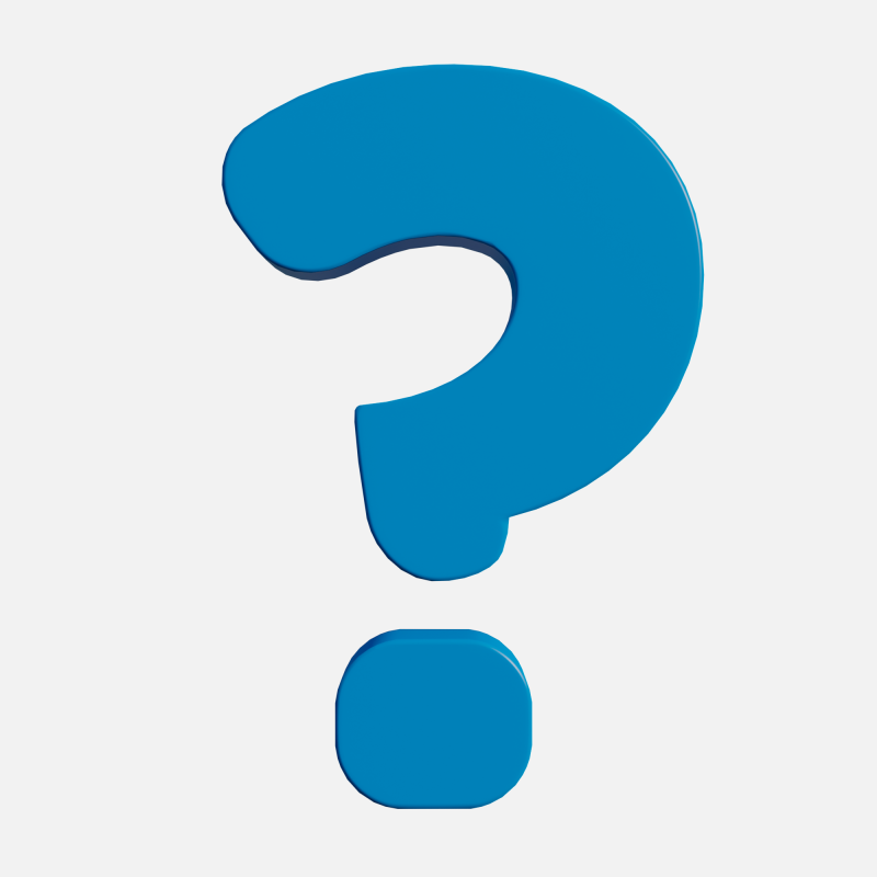 Question symbol Blue 3D-Modell .c4d .max .obj .3ds .fbx .stl .blend
