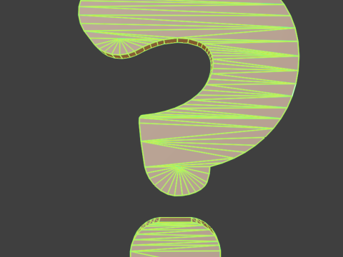 Question symbol Red Modelo 3D