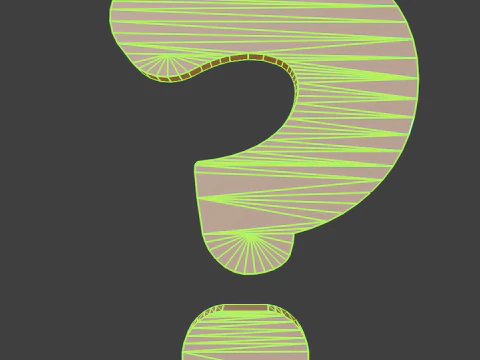 Question symbol Red 3D Model