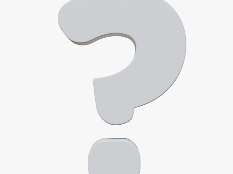 Question symbol White 3D Model