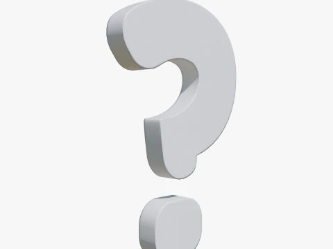 Question symbol White 3D Model