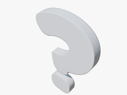 Question symbol White Model 3D