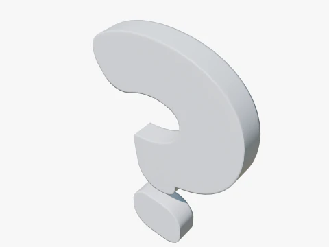 Question symbol White 3D Model