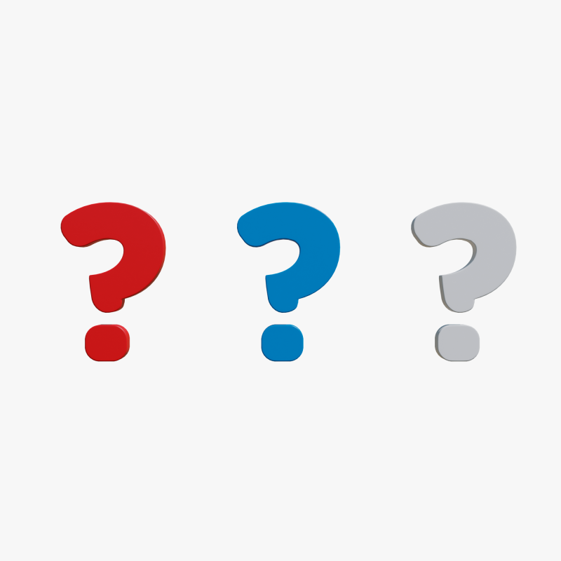 Questions 3 different colors Blue Red White Modèle 3D .c4d .max .obj .3ds .fbx .stl .blend