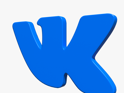 VK VKontakte logo 3D Model