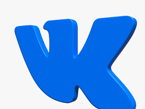 VK VKontakte logo 3D Model
