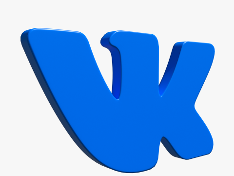 VK VKontakte logo 3D Model