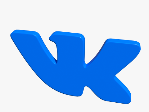 VK VKontakte logo 3D Model