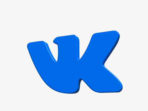 VK VKontakte logo 3D Model