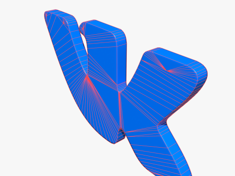 VK VKontakte logo 3D Model